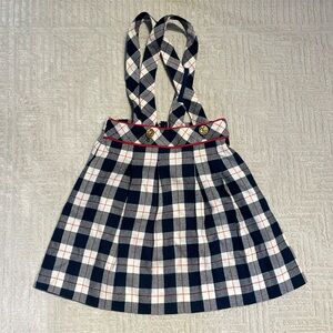 Vintage Florence Eisemann plaid skirt with crossed straps size 6